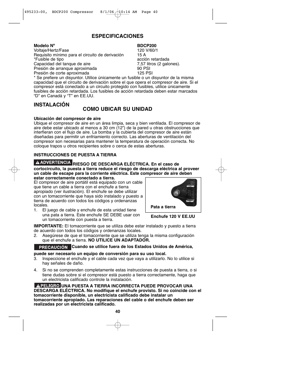 Black & Decker 495233-00 User Manual | Page 40 / 51