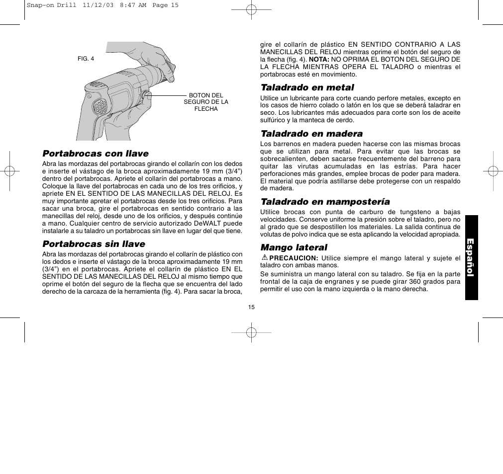 Black & Decker ET1265 User Manual | Page 19 / 21