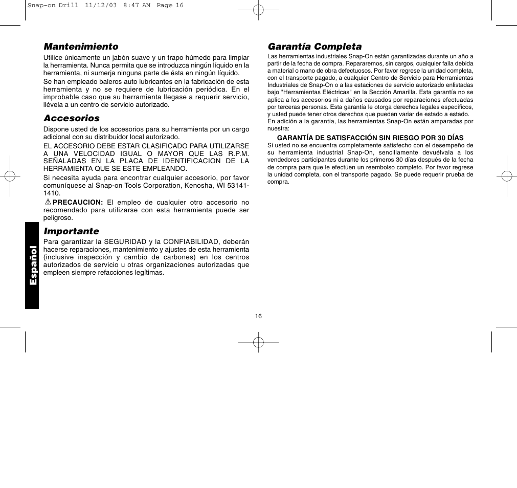 Black & Decker ET1265 User Manual | Page 20 / 21