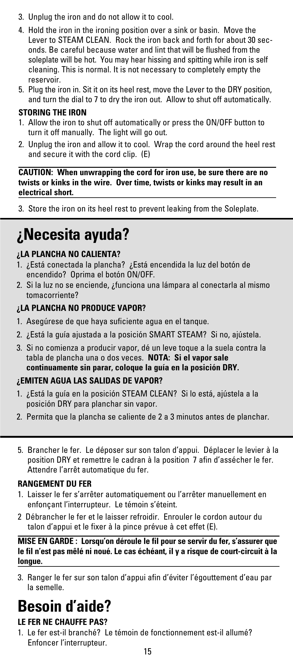 Necesita ayuda, Besoin d’aide | Black & Decker X700 User Manual | Page 15 / 16