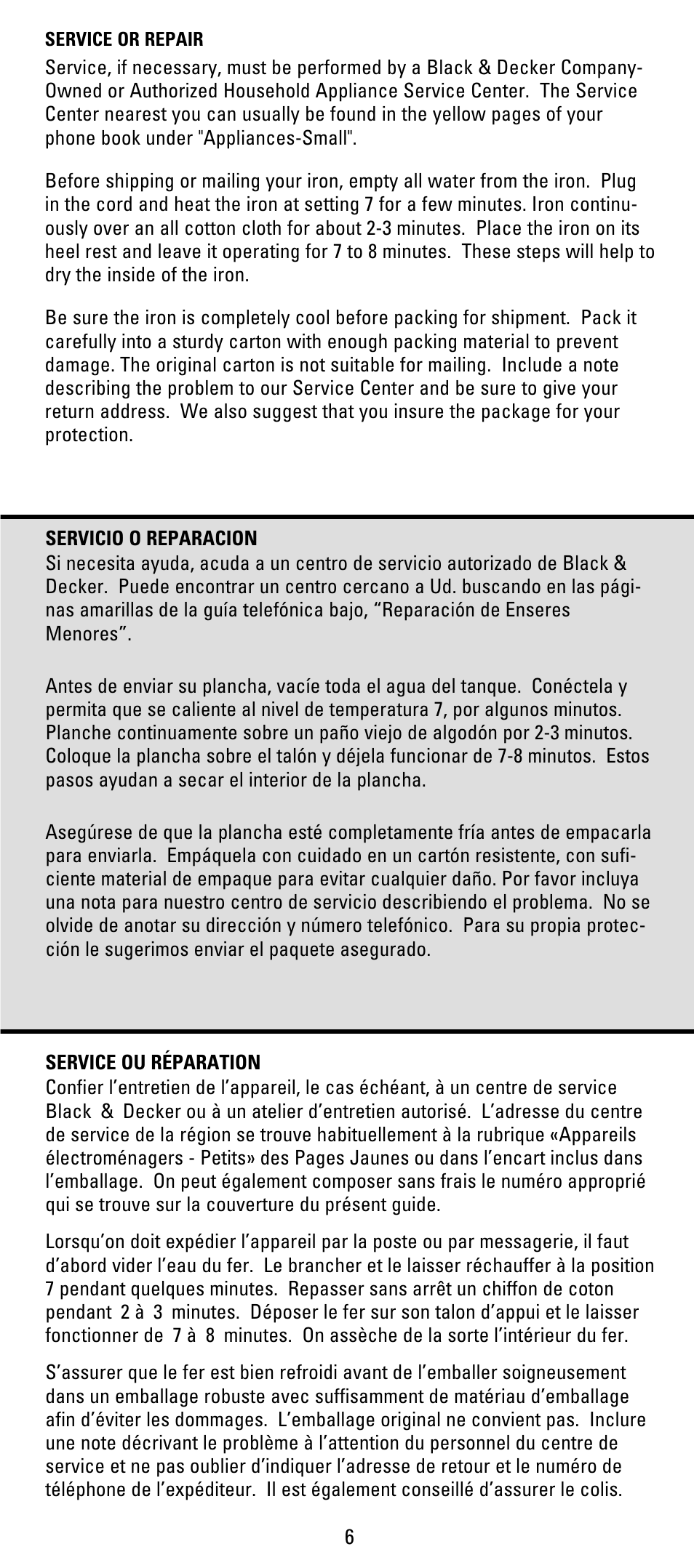Black & Decker X700 User Manual | Page 6 / 16