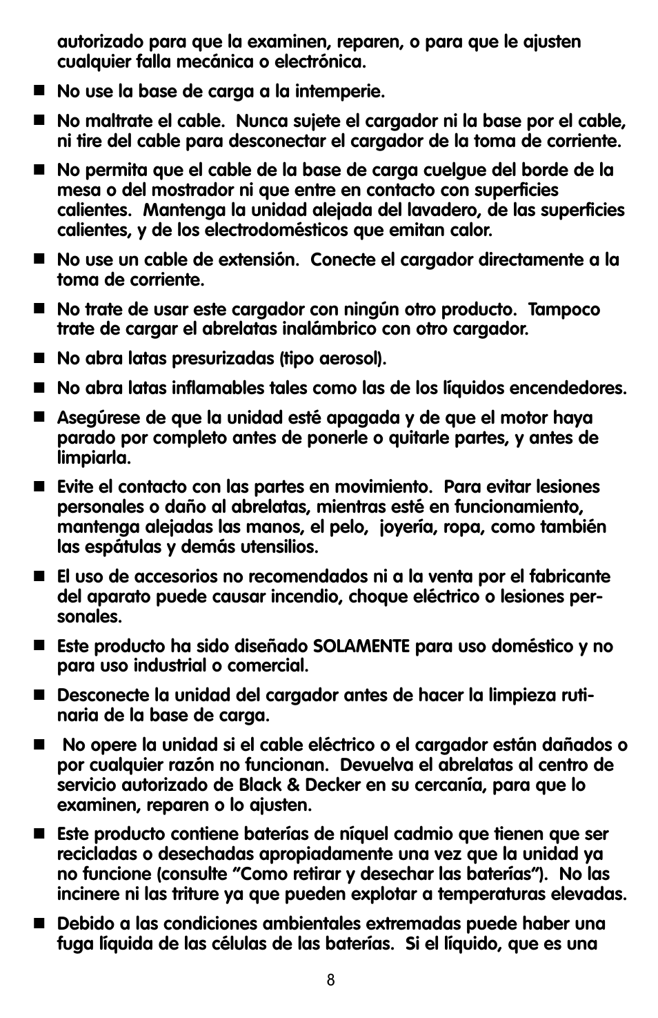 Black & Decker KEC500 User Manual | Page 8 / 20