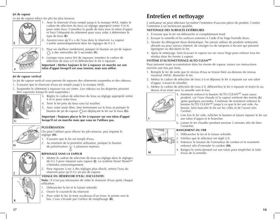 Entretien et nettoyage | Black & Decker First Impressions ICR517 User Manual | Page 10 / 13