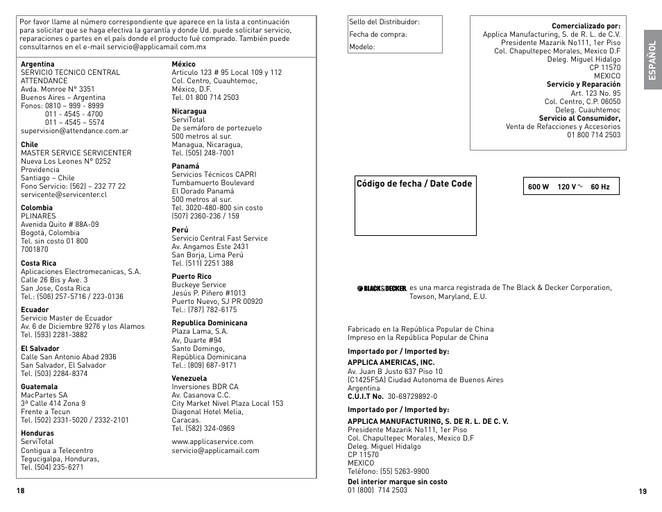 Black & Decker BlP6601M User Manual | Page 10 / 19