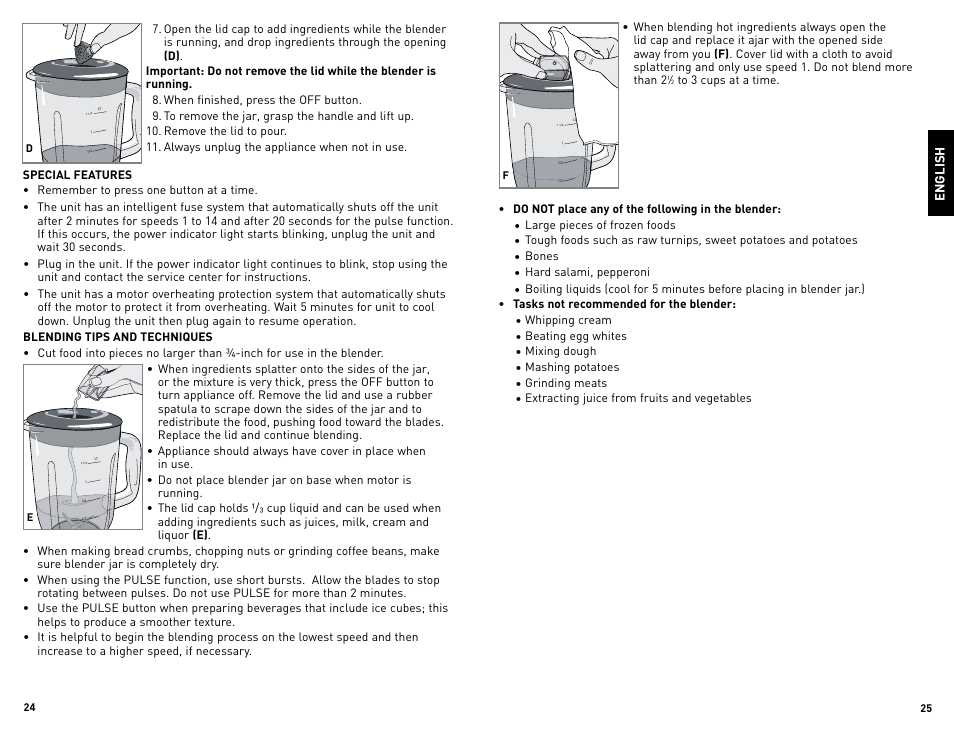 Englis h | Black & Decker BlP6601M User Manual | Page 13 / 19