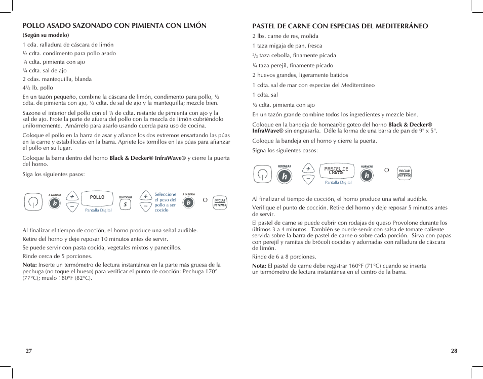 Black & Decker INFRAWAVE FC351B User Manual | Page 15 / 41