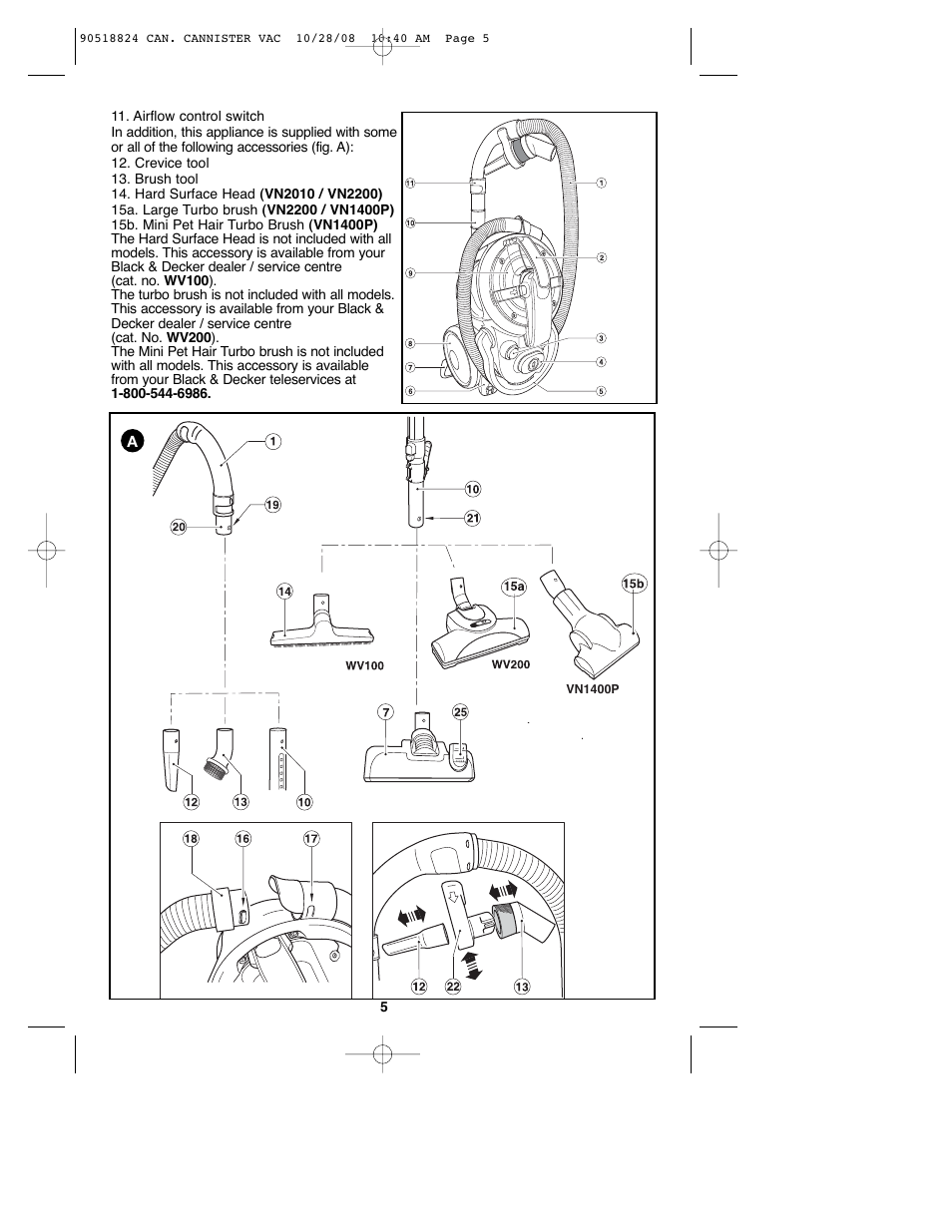 Black & Decker VN2200 User Manual | Page 5 / 36