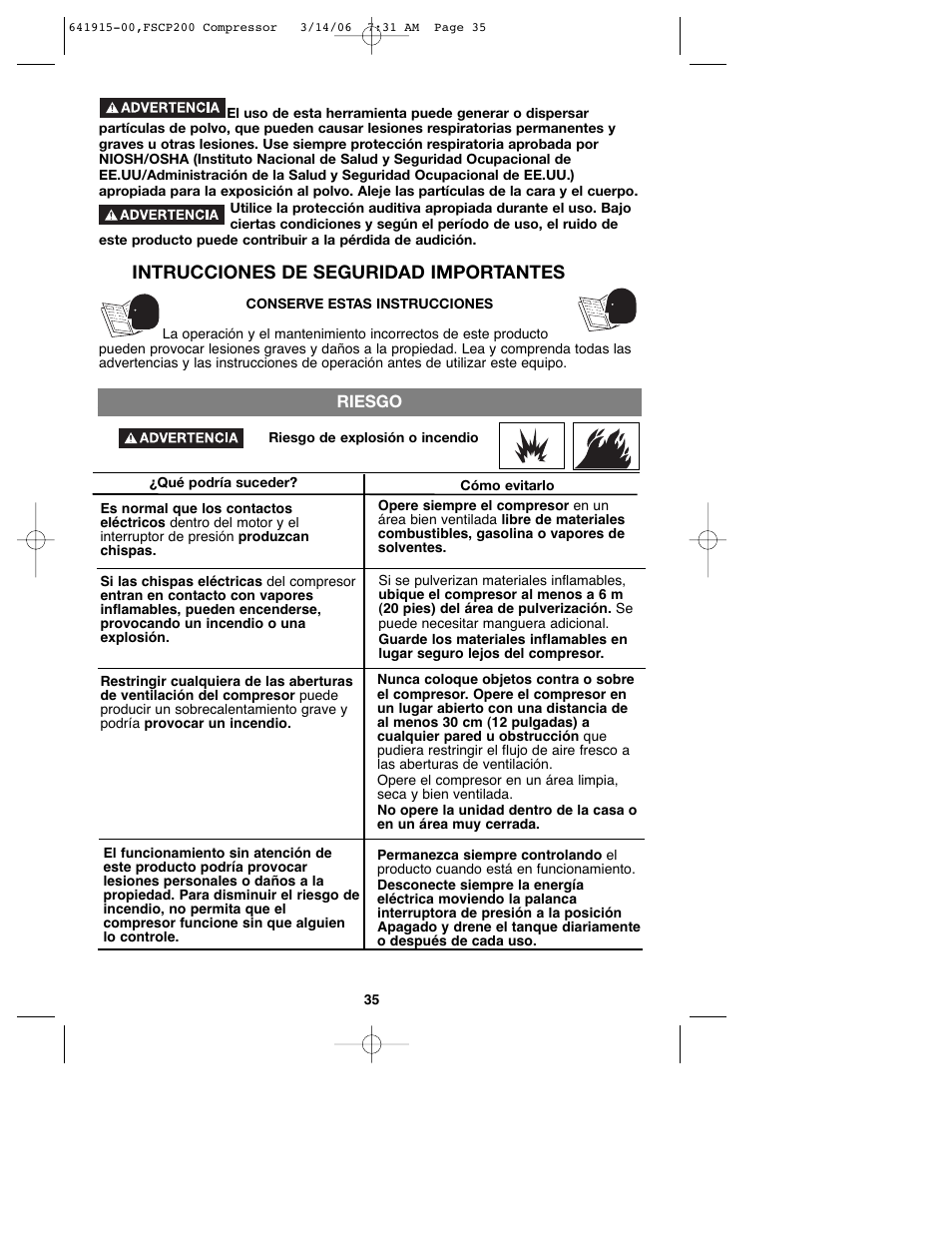 Intrucciones de seguridad importantes | Black & Decker 641915-00 User Manual | Page 35 / 51