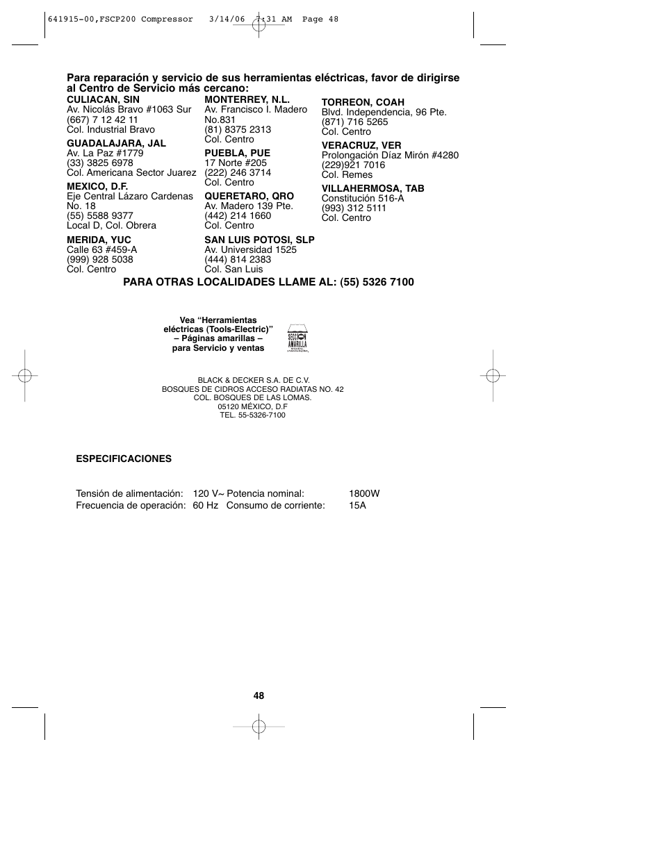 Black & Decker 641915-00 User Manual | Page 48 / 51