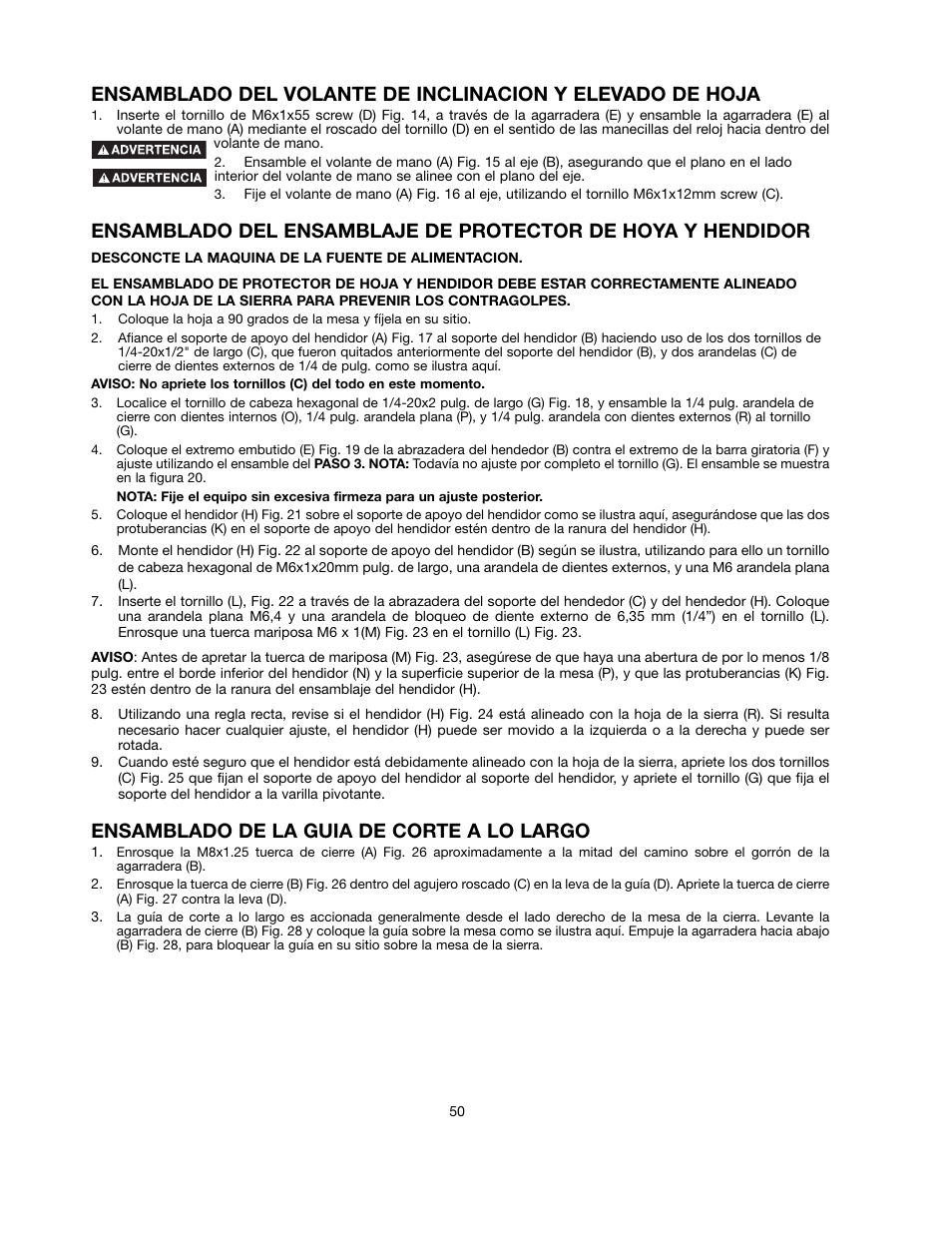 Ensamblado de la guia de corte a lo largo | Black & Decker 90521029 User Manual | Page 50 / 60