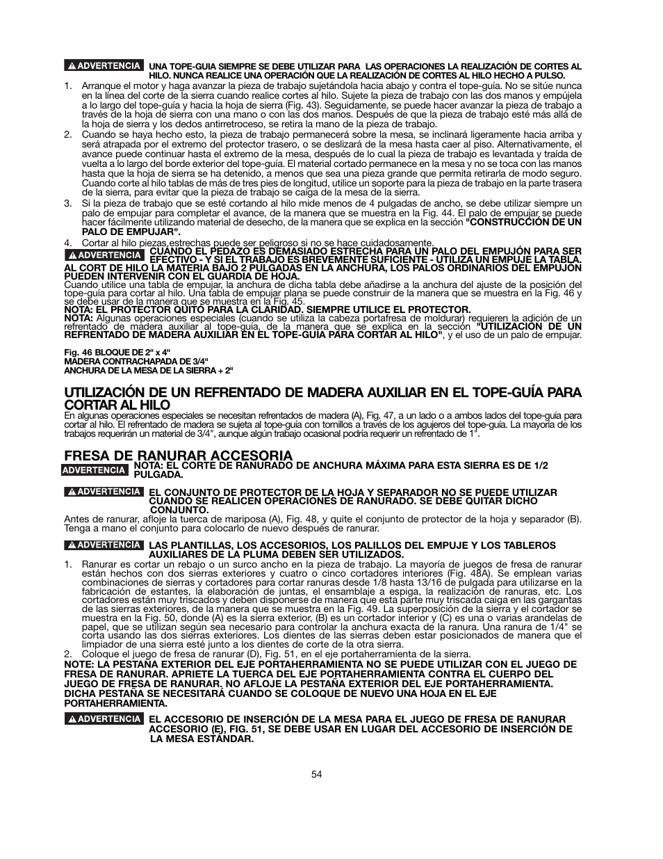Fresa de ranurar accesoria | Black & Decker 90521029 User Manual | Page 54 / 60