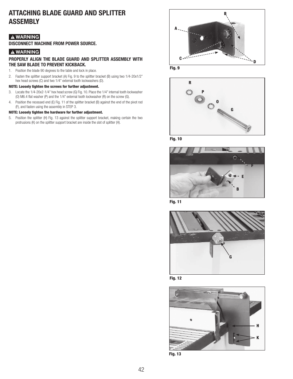 Attaching blade guard and splitter assembly | Black & Decker BT1800 User Manual | Page 42 / 52
