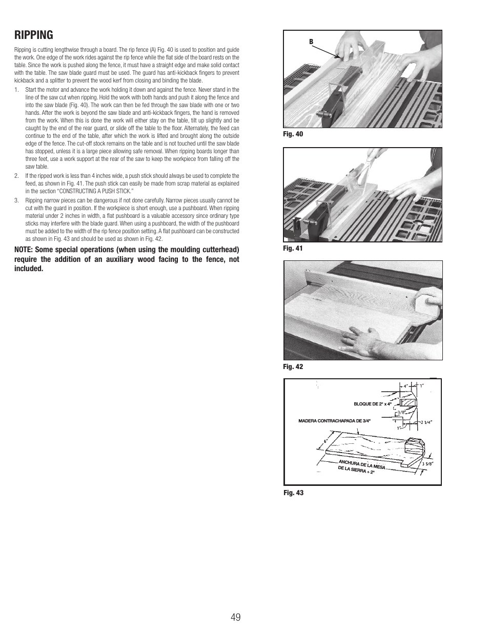 Ripping | Black & Decker BT1800 User Manual | Page 49 / 52