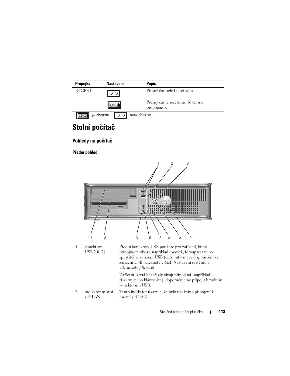 Stolní počítač, Pohledy na počítač | Dell OptiPlex 755 User Manual | Page 113 / 622