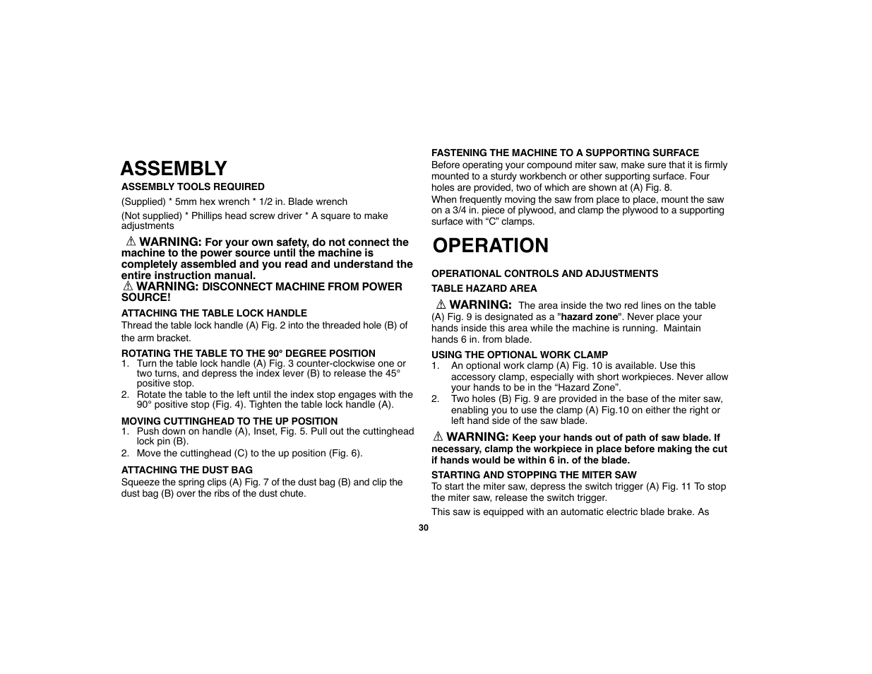 Assembly operation | Black & Decker 90528012 User Manual | Page 30 / 88