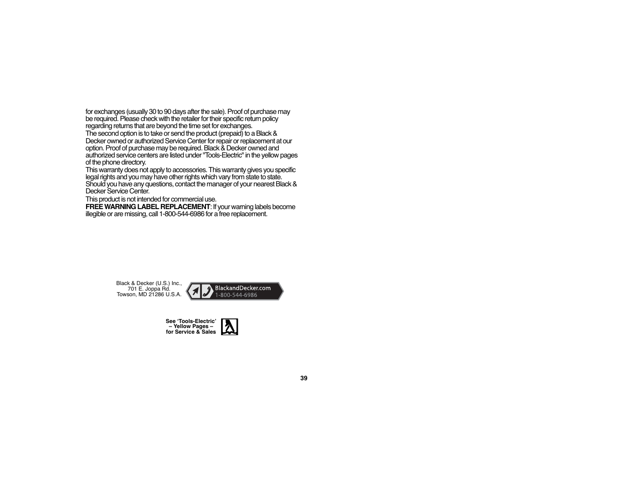 Black & Decker 90528012 User Manual | Page 39 / 88