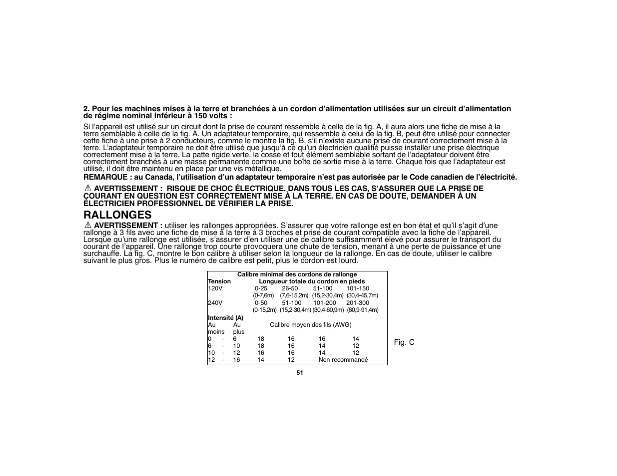 Rallonges | Black & Decker 90528012 User Manual | Page 51 / 88
