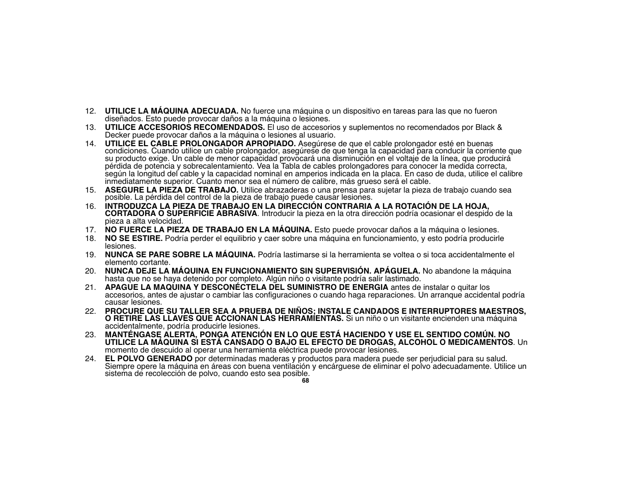 Black & Decker 90528012 User Manual | Page 68 / 88