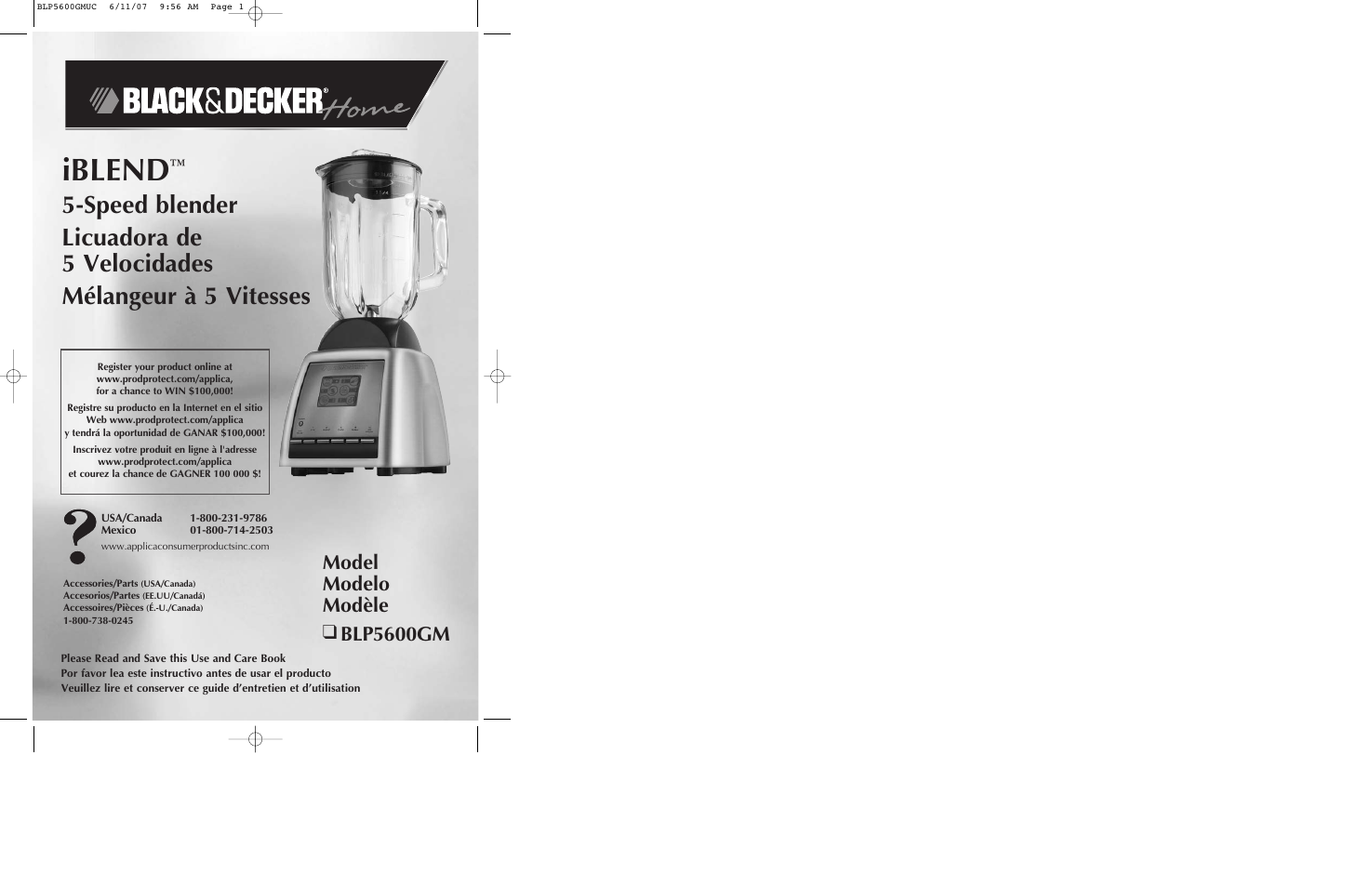 Black & Decker iBLEND BLP5600GM User Manual | 25 pages