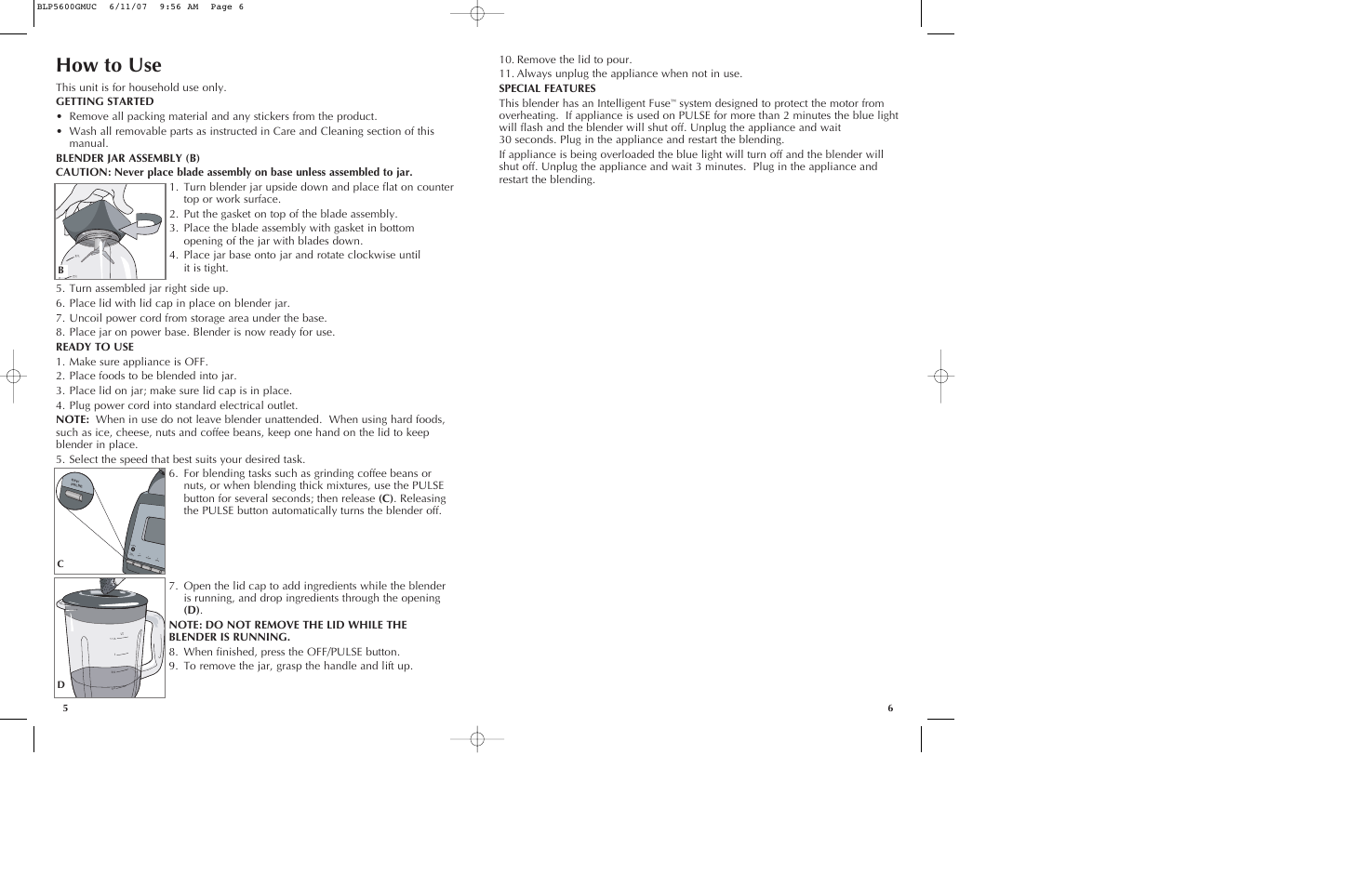 How to use | Black & Decker iBLEND BLP5600GM User Manual | Page 4 / 25