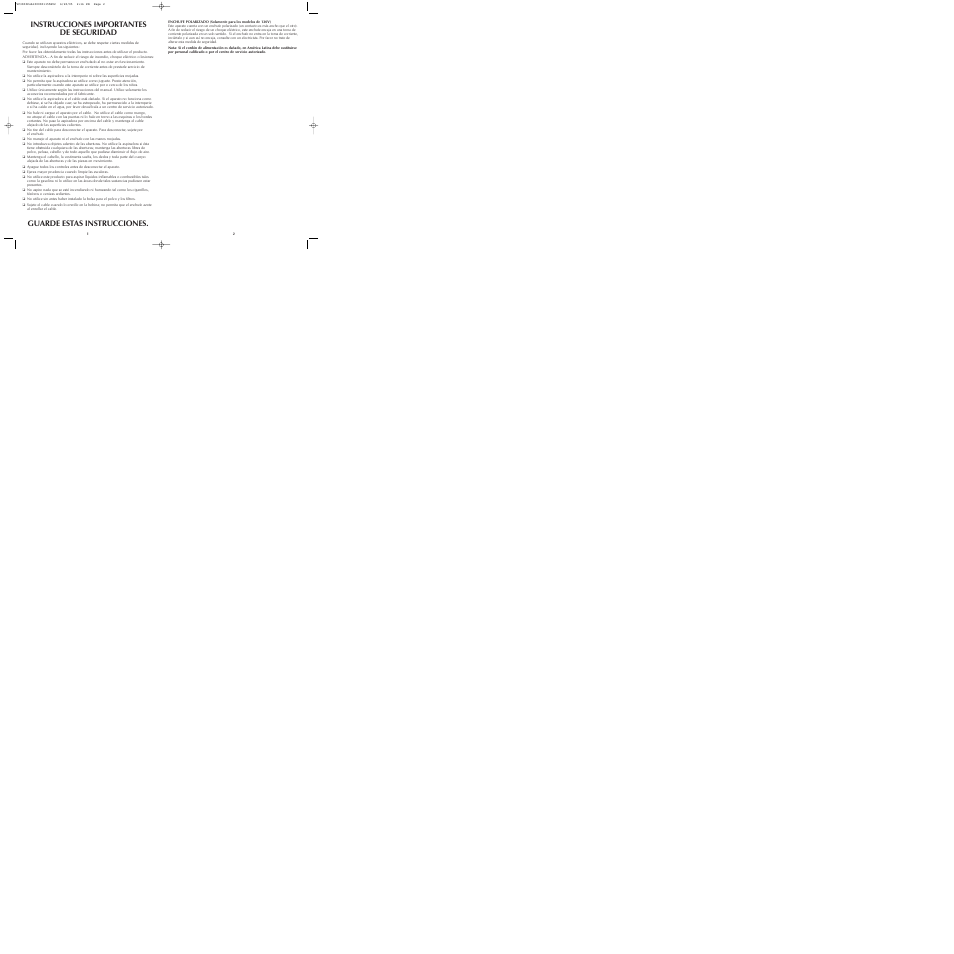 Black & Decker VC3000 User Manual | Page 2 / 13