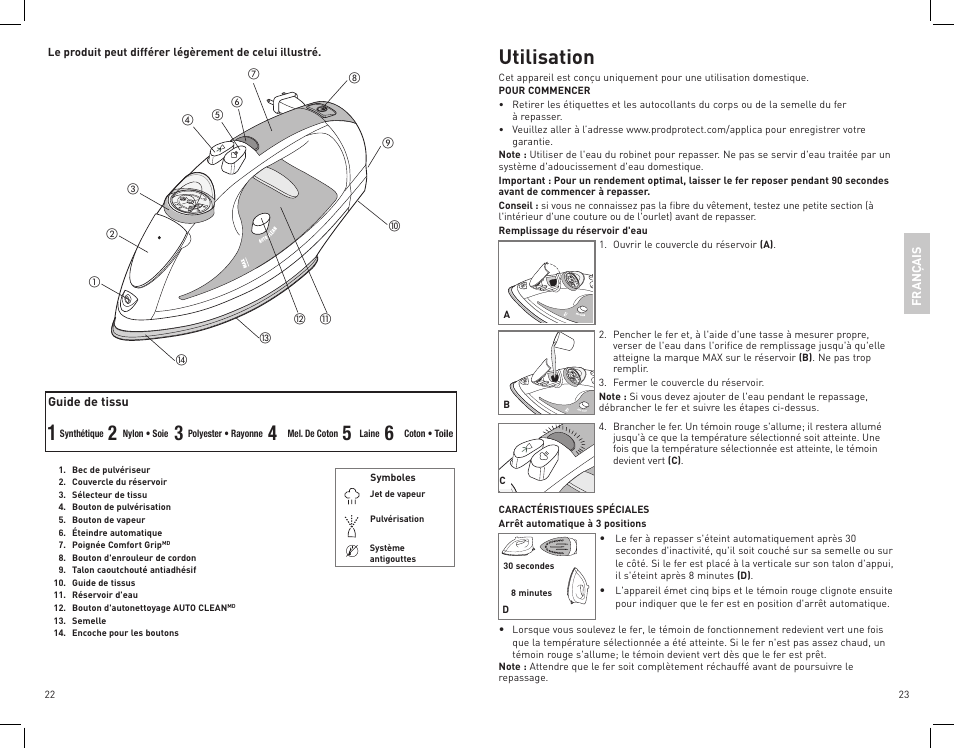 Utilisation | Black & Decker First Impressions ICR515 User Manual | Page 12 / 15