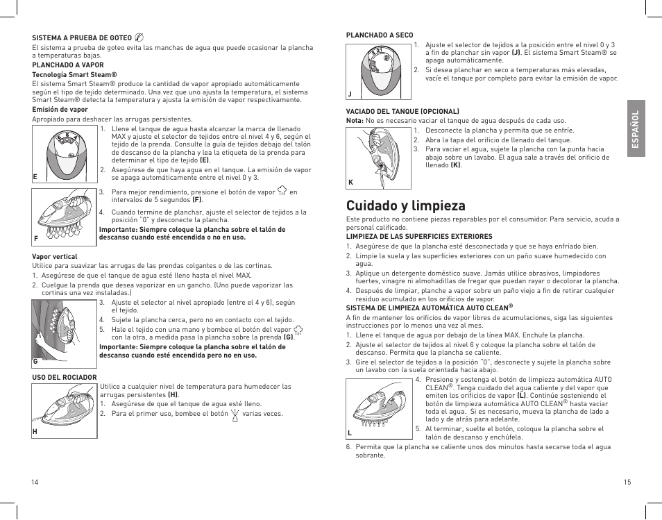 Cuidado y limpieza | Black & Decker First Impressions ICR515 User Manual | Page 8 / 15