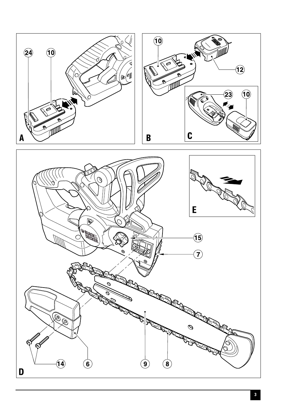Black & Decker GKC1817P User Manual | Page 3 / 16