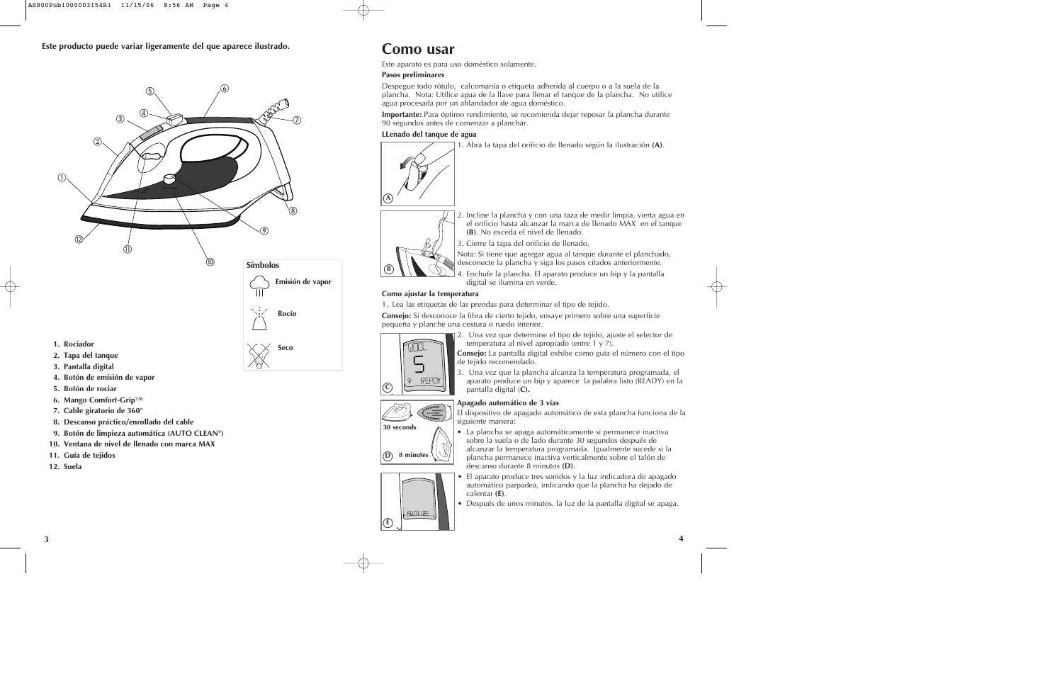 Como usar | Black & Decker AS800 User Manual | Page 3 / 11