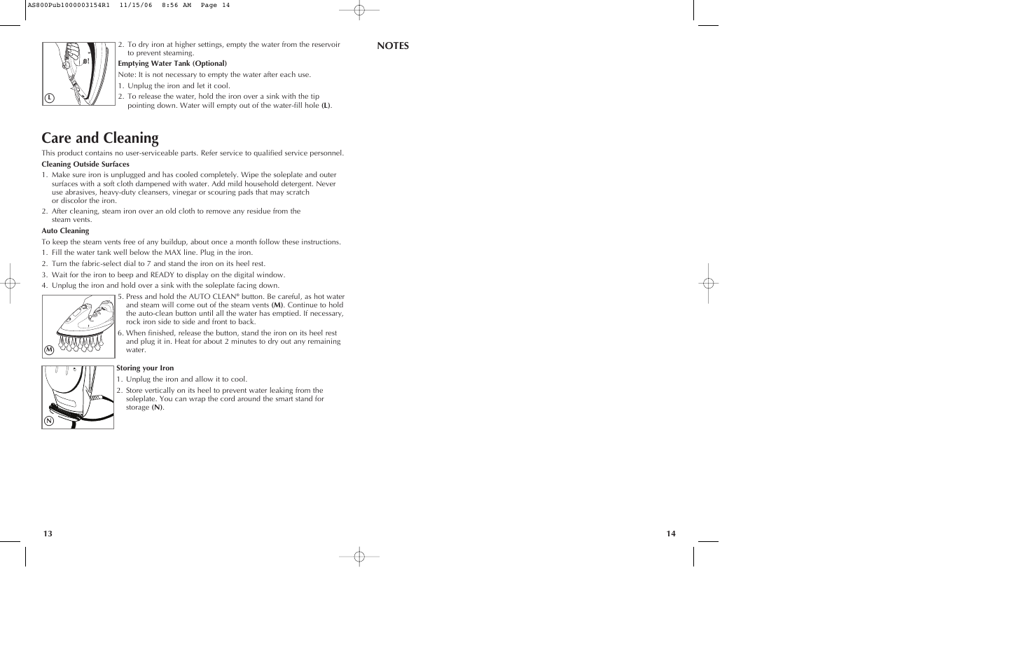 Care and cleaning | Black & Decker AS800 User Manual | Page 8 / 11