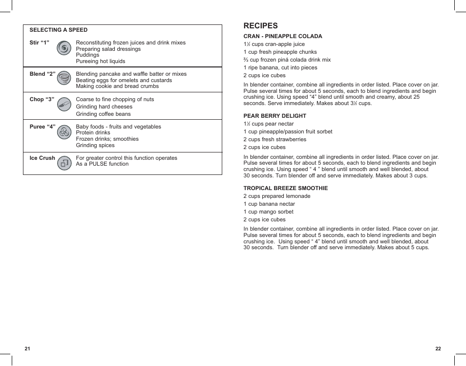 Recipes | Black & Decker iBLEND BLP5601KT User Manual | Page 12 / 18