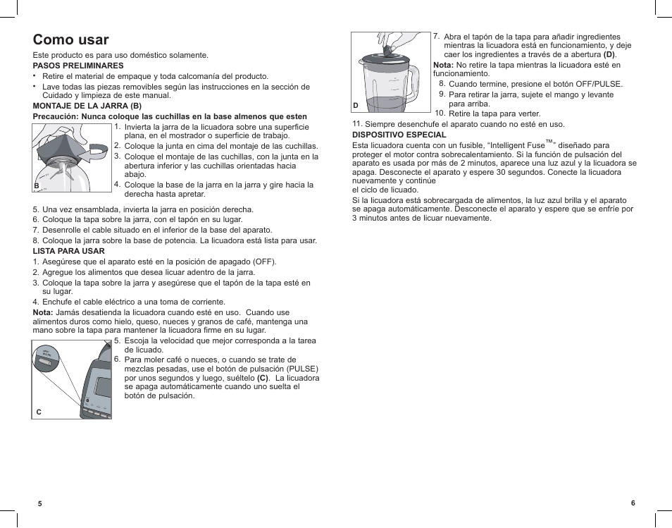 Como usar | Black & Decker iBLEND BLP5601KT User Manual | Page 4 / 18