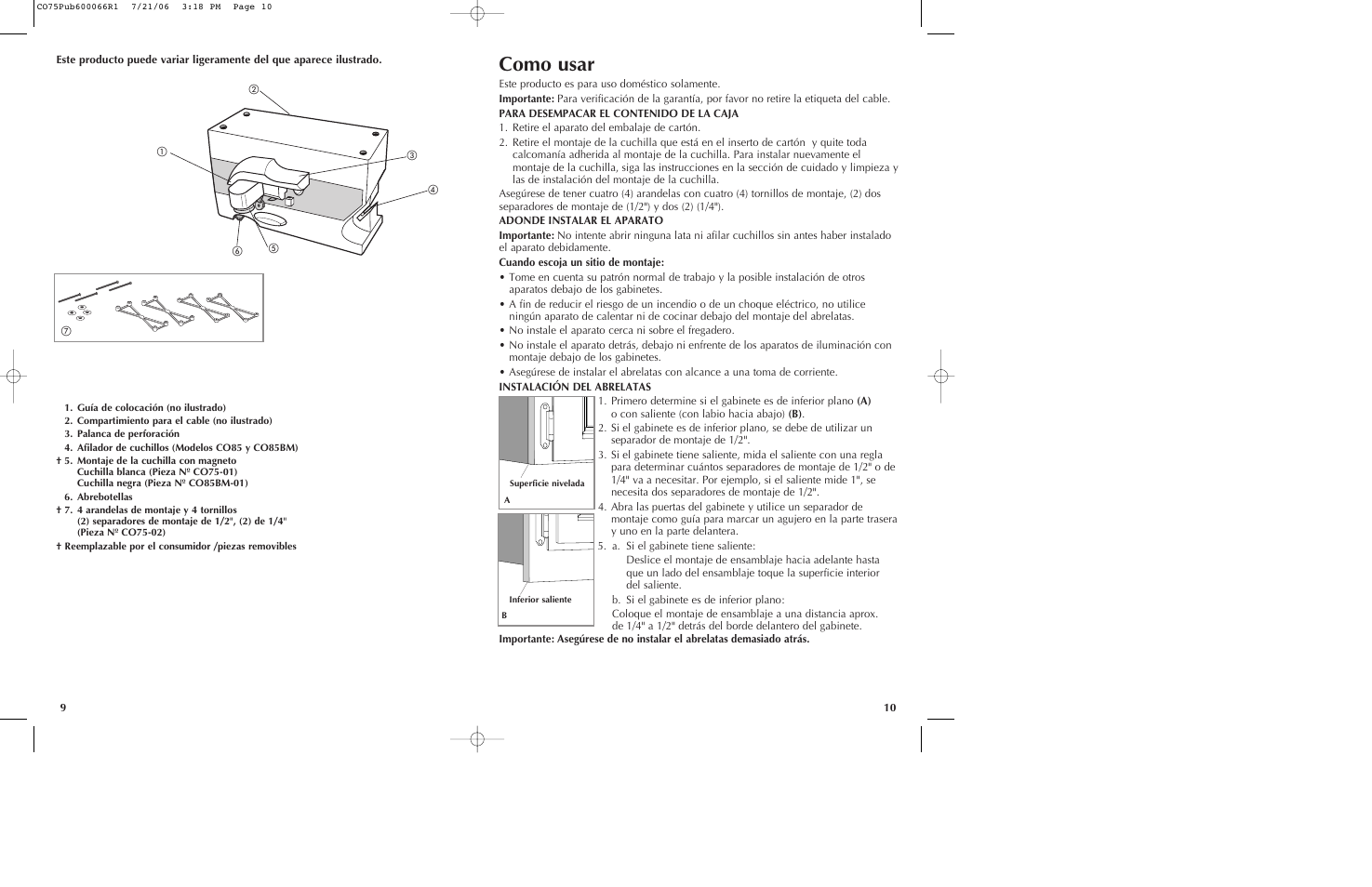 Como usar | Black & Decker CO85BM User Manual | Page 6 / 13