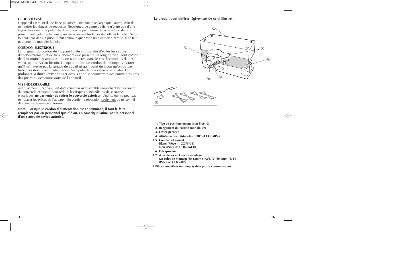 Black & Decker CO85BM User Manual | Page 9 / 13