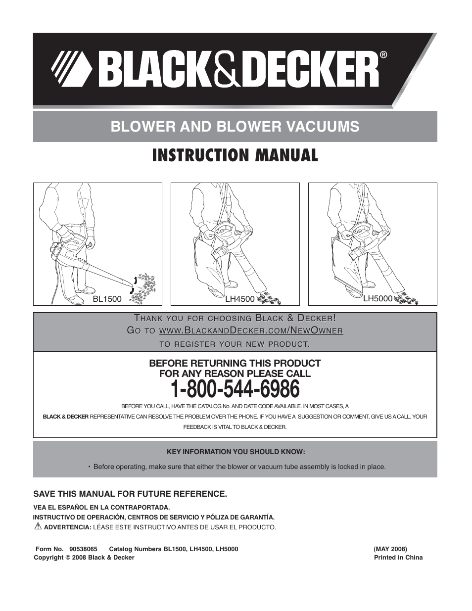 Black & Decker 90538065 User Manual | 20 pages