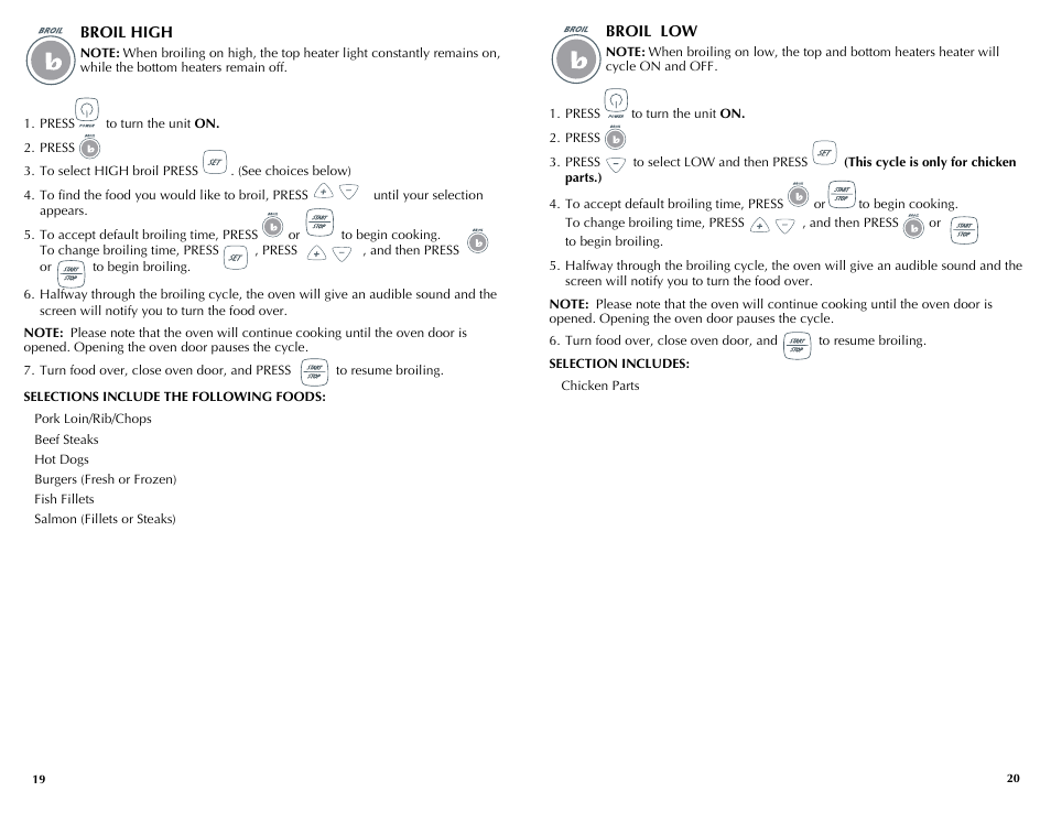Black & Decker INFRAWAVE FC360 User Manual | Page 11 / 39