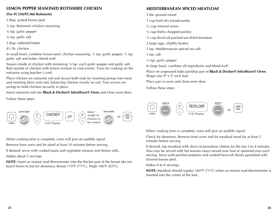 Black & Decker INFRAWAVE FC360 User Manual | Page 14 / 39