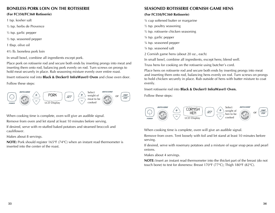 Black & Decker INFRAWAVE FC360 User Manual | Page 18 / 39