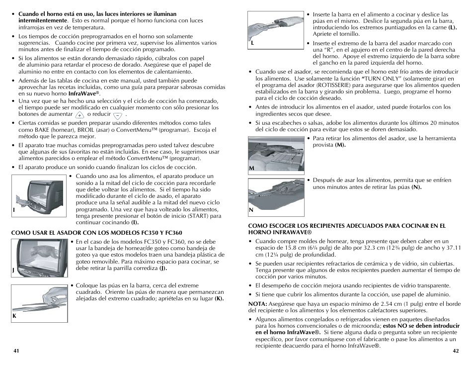 Black & Decker INFRAWAVE FC360 User Manual | Page 22 / 39