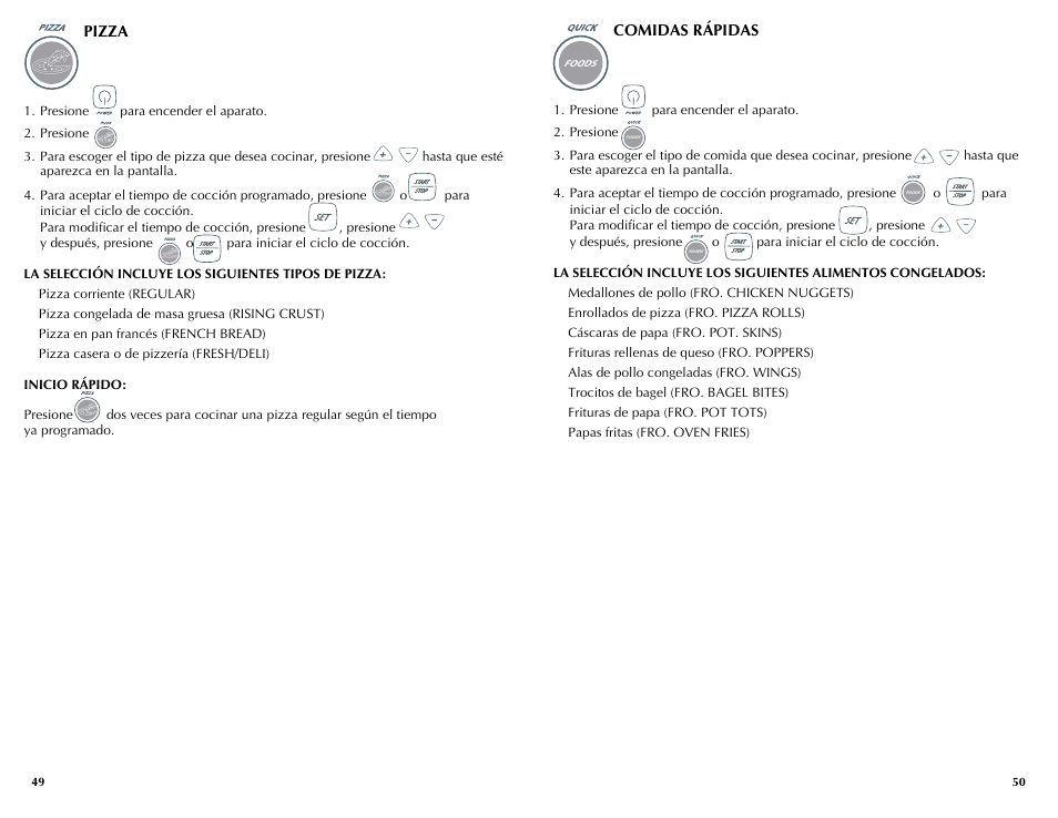 Black & Decker INFRAWAVE FC360 User Manual | Page 26 / 39