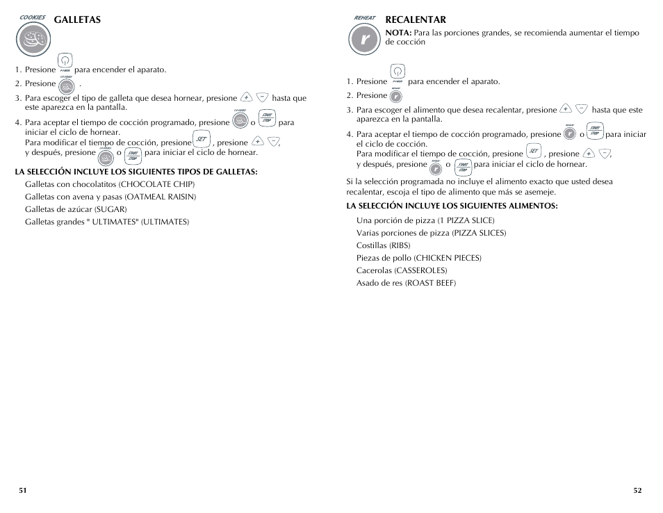 Black & Decker INFRAWAVE FC360 User Manual | Page 27 / 39