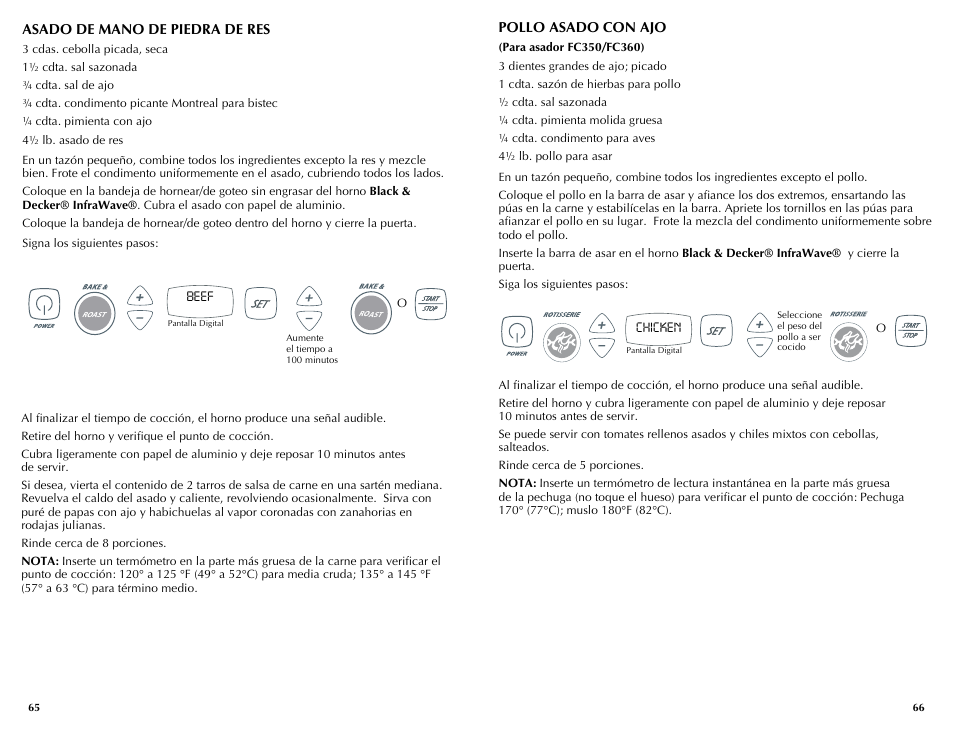Black & Decker INFRAWAVE FC360 User Manual | Page 34 / 39