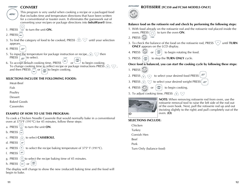 Black & Decker INFRAWAVE FC360 User Manual | Page 7 / 39