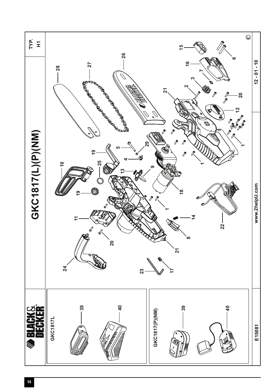 Gkc1817(l)(p)(nm) | Black & Decker Powerufl Solutions GKC1817L User Manual | Page 14 / 16
