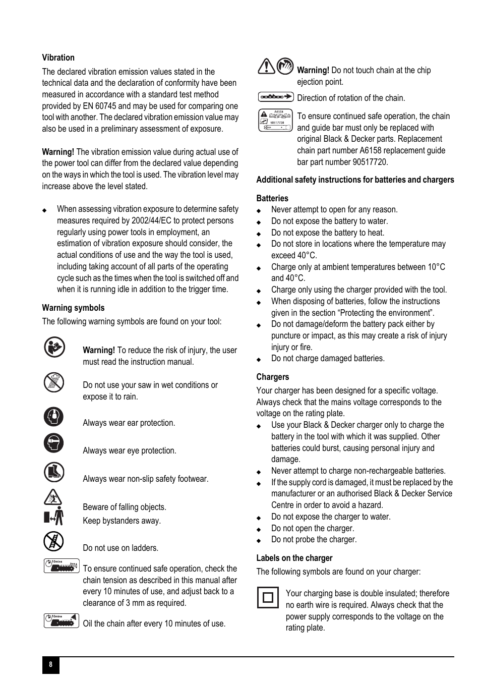 Black & Decker Powerufl Solutions GKC1817L User Manual | Page 8 / 16