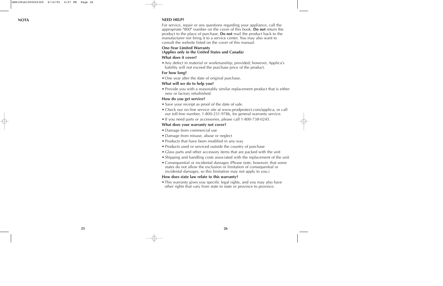 Black & Decker GSR10 User Manual | Page 14 / 17