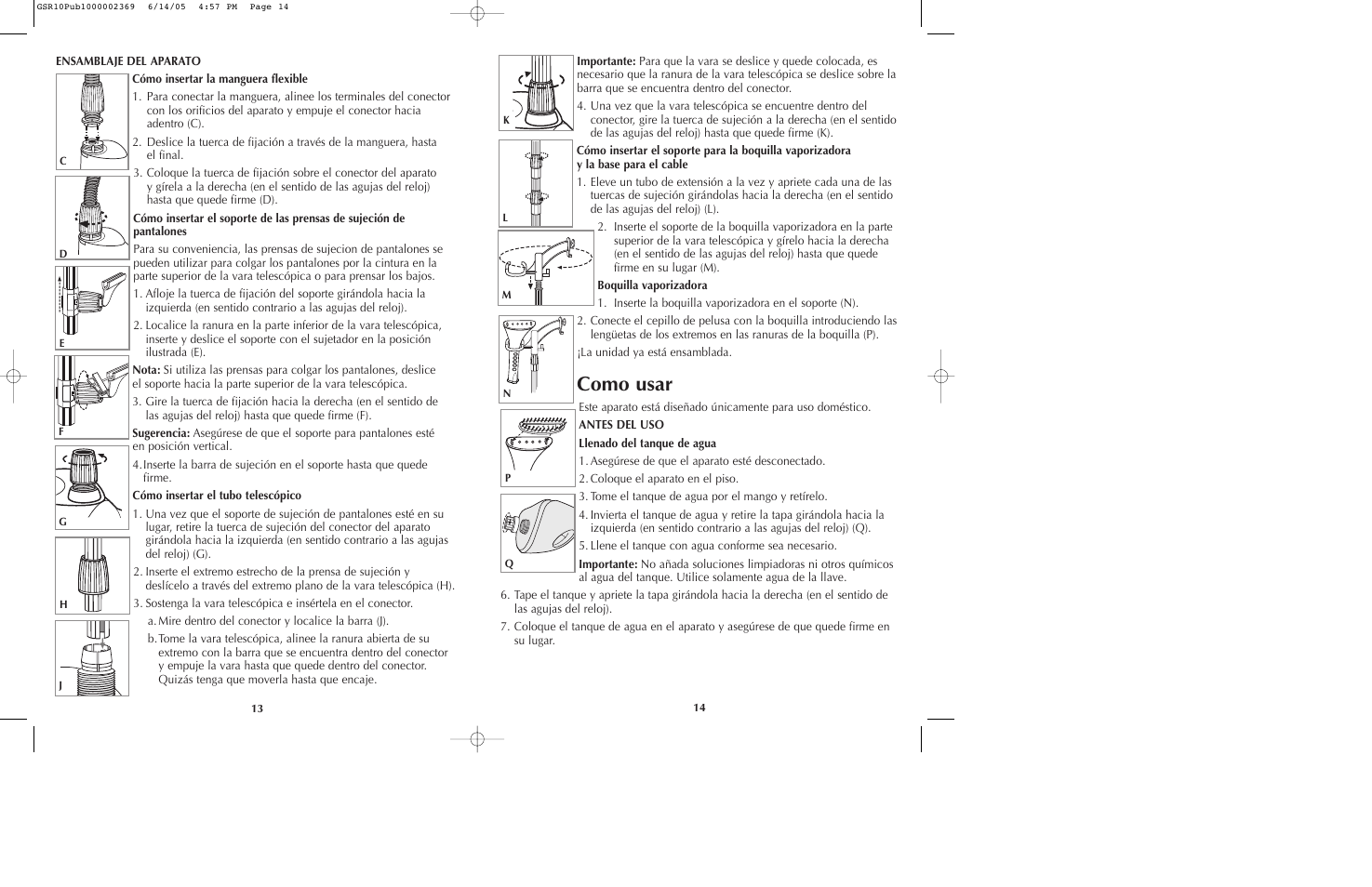 Como usar | Black & Decker GSR10 User Manual | Page 8 / 17