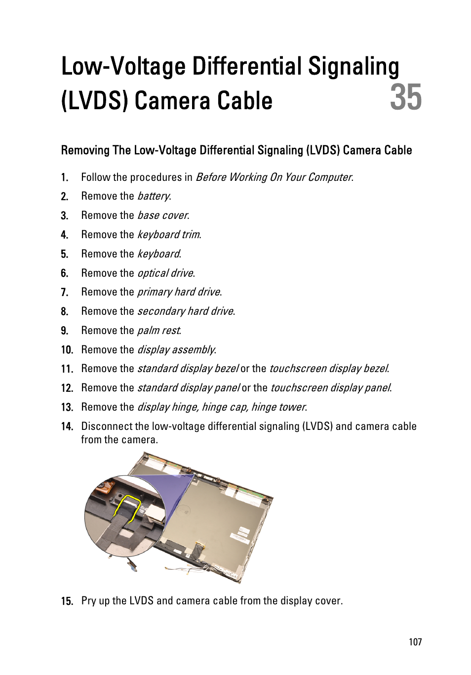 Dell Precision M6600 (Mid 2011) User Manual | Page 107 / 136