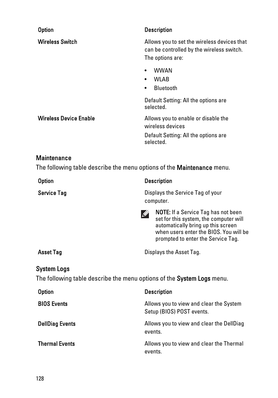 Dell Precision M6600 (Mid 2011) User Manual | Page 128 / 136