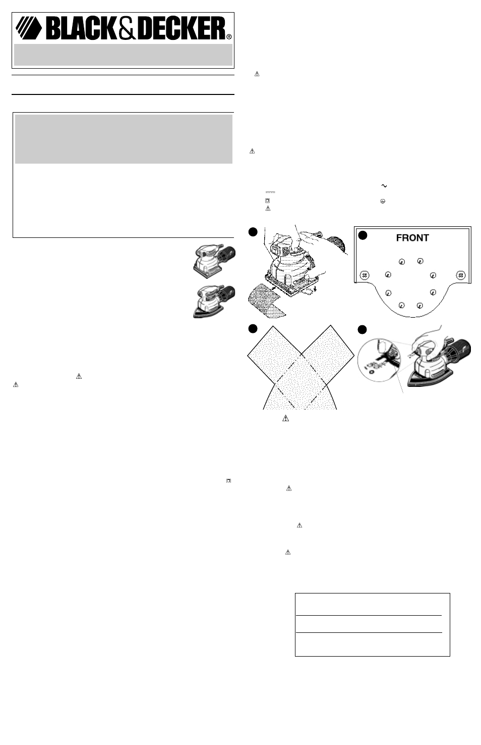 Black & Decker 612289-00 User Manual | 4 pages